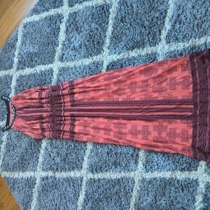 Style & Co Sleeveless Maxi Dress Halter Top Neck With Chain Embellishment Size M